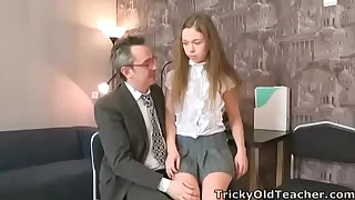 Tricky Old Teacher - Sara looks as a product humble